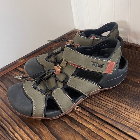 Teva Flintwood Olive and Black Sports Adventure Sandals - Picture 2 of 6